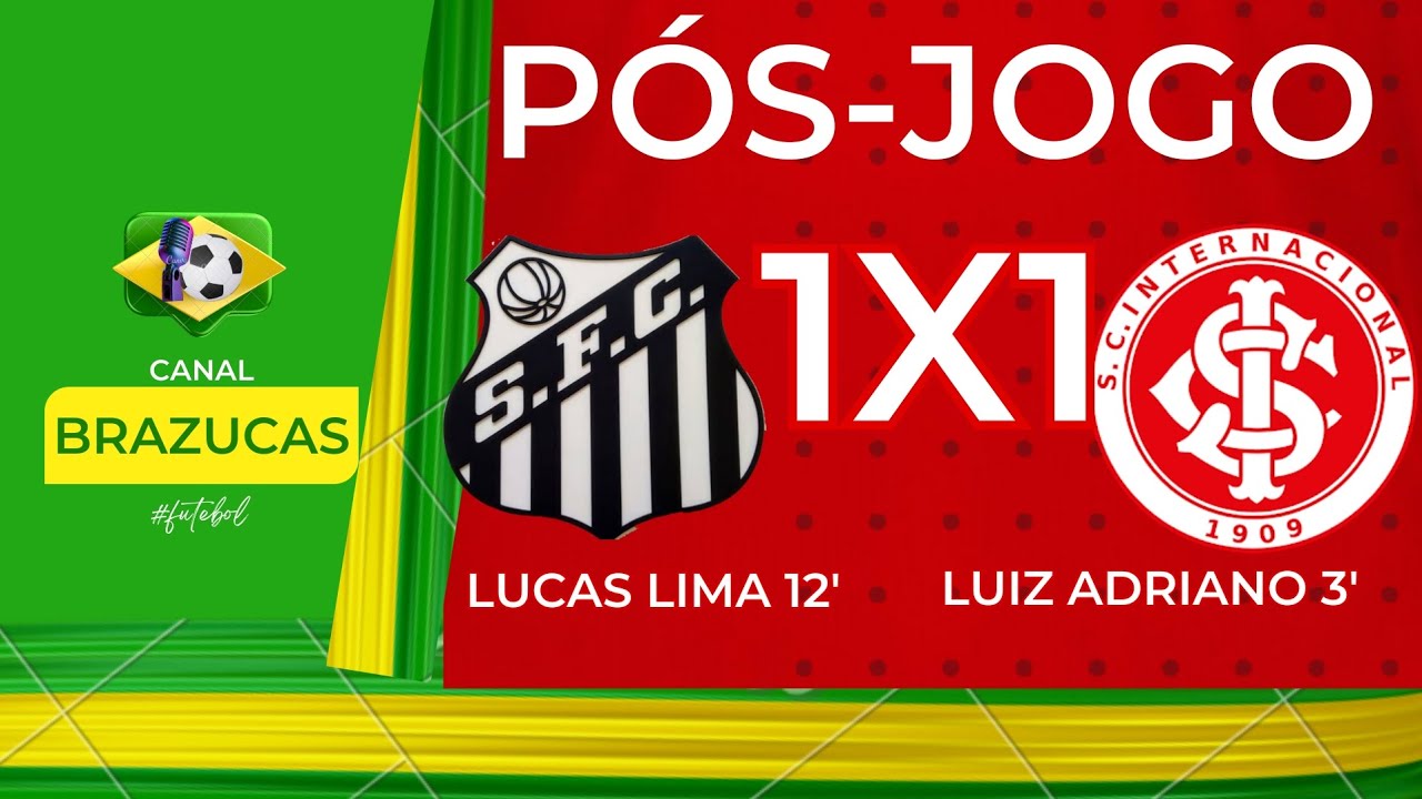 PÓS JOGO Santos 1x1 Inter O time que só joga 45 minutos. YouTube