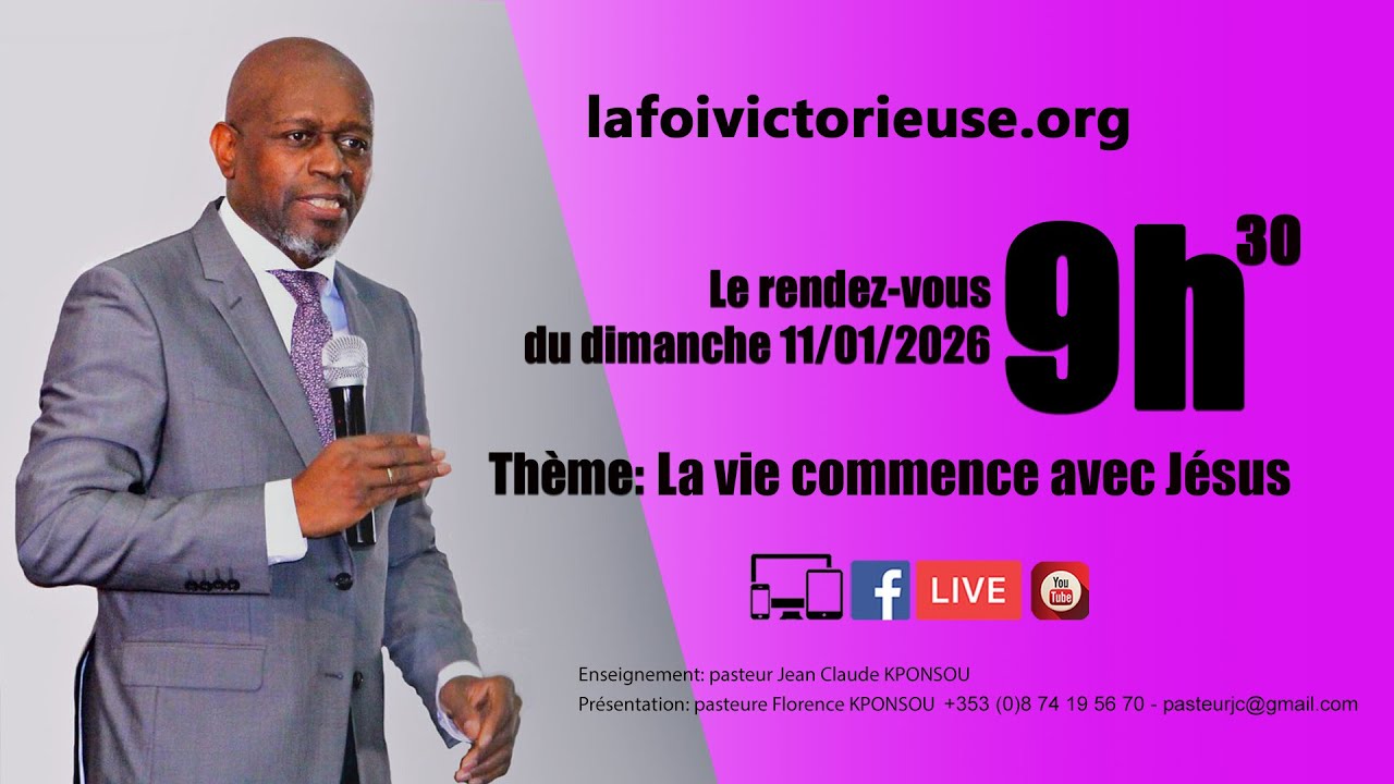 La vie commence avec Jesus :  le pasteur Jean Claude KPONSOU