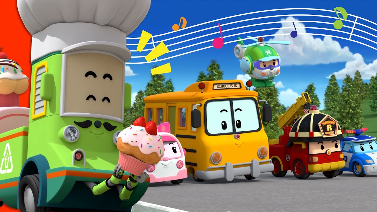 たのしいピクニックデー🌸│ロボカーポリー1時間プレイリスト│おべんとうをもってピクニック│くるまのソング│人気童謡│ロボカーポリー 子供の歌