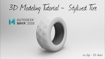 3D Modeling Tutorial - How to model a  Stylized Tire in autodesk maya 2026