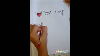 vector Illustration of a set smiling cartoon- happy mouth on white vector Art...