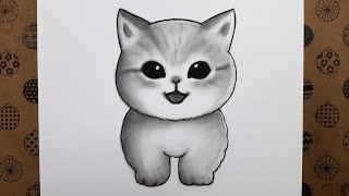 En Kolay Karakalem Kedi Resmi Adım Adım Nasıl Çizilir Kolay Yeni Çizim Fikirleri