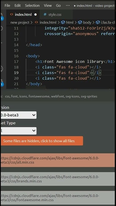 Font Awesome icon library in Html and CSS #html #css. - YouTube