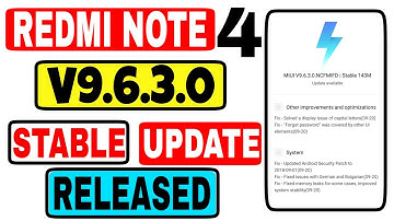 REDMI NOTE 4 | V9.6.3.0 | NEW STABLE UPDATE RELEASED TODAY | 26 Sept | Ft. TNVJ