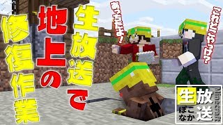 【生ぽこなかくら】頭集めでボコボコになった地形を修復していこう！【ぽこにゃん】