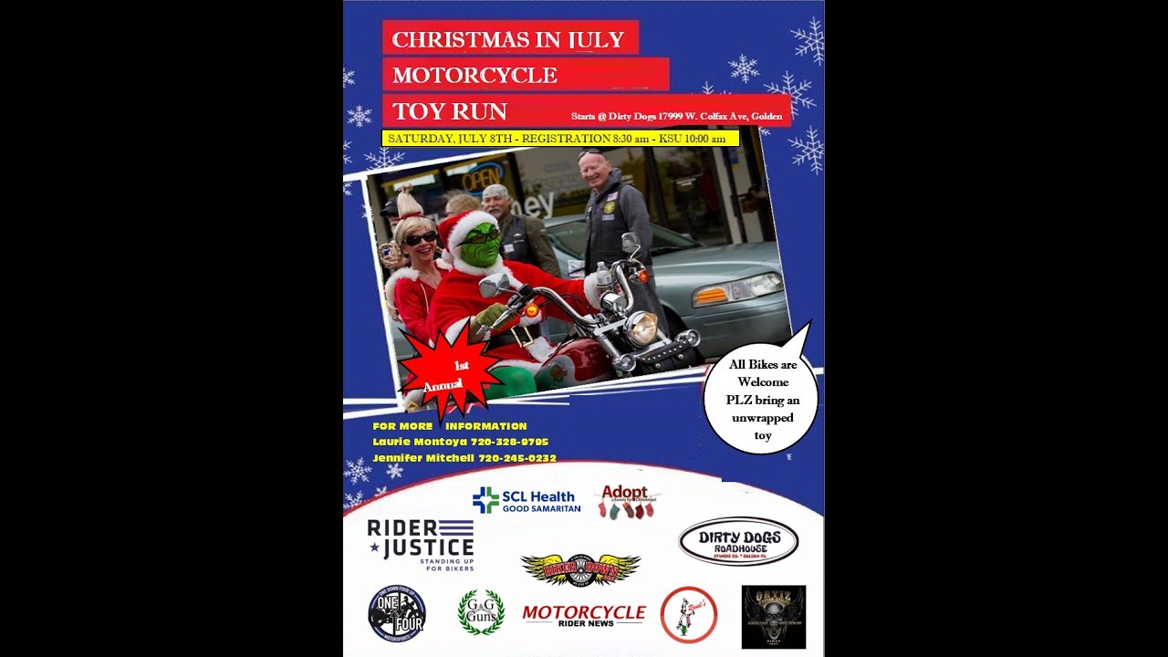 Christmas In July Motorcycle Toy Run YouTube