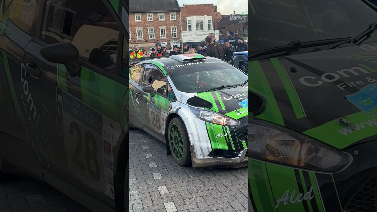 rally car beast in the car park 