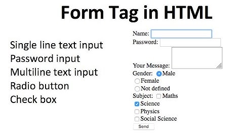 html form tags I