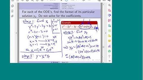 Method of Undetermined Coefficients, part 3