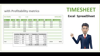 Create a TIMESHEET Template using an Excel Spreadsheet - [ 15 Minute Tutorial ]