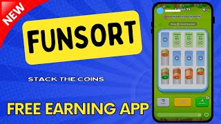 NEW FREE EARNING APP | KUMITA SA PAG STACK NG COINS | FUNSORT APP screenshot 2
