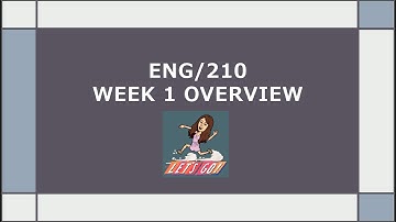 ENG/210 W1 Overview