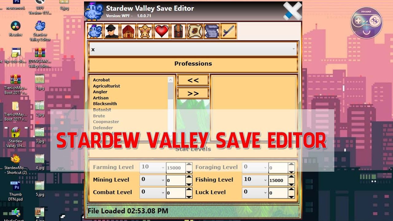 Stardew Valley : Mods Mọi thứ với Phần Mềm Stardew Valley Save Editor