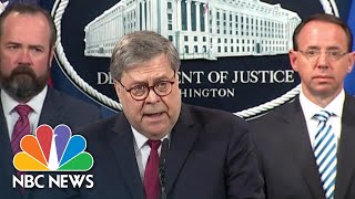 William Barr: Mueller’s Evidence ‘Not Sufficient’ For Obstruction Of Justice Offense | NBC News