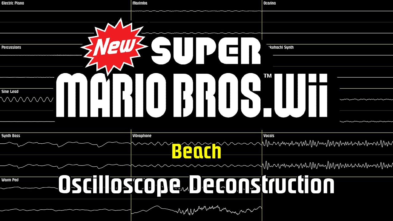 New Super Mario Bros. Wii - Beach [Oscilloscope Deconstruction]