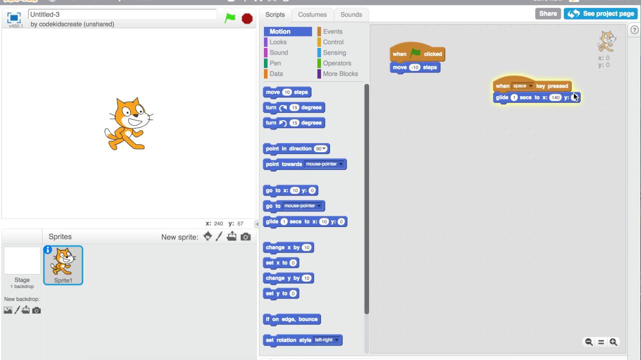 Glide to color block - Discuss Scratch