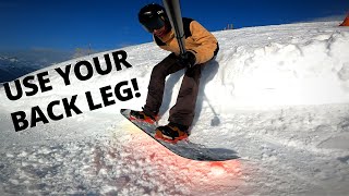 Exercise to unlock the potential of your back leg  Snowboarding Tips