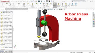 Design & Assembly of Arbor Press Machine in Solidworks