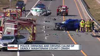 Police say drinking and driving caused a deadly Washtenaw County crash