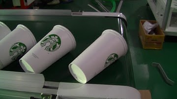 Starbucks automatic cup screen printer