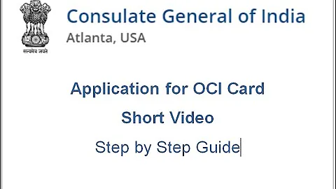 CGI Atlanta- Short Video on how to apply for OCI card
