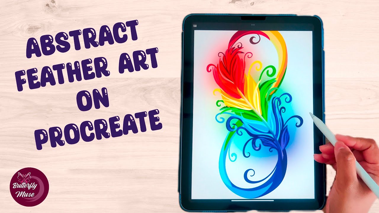 Rainbow Coloured Infinity Feather on iPad Procreate - Digital Art - YouTube