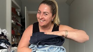 Best Jeans for Midsize & Apple Shape (Size 14/32) | Try-On Haul Featuring 4 Denim Brands