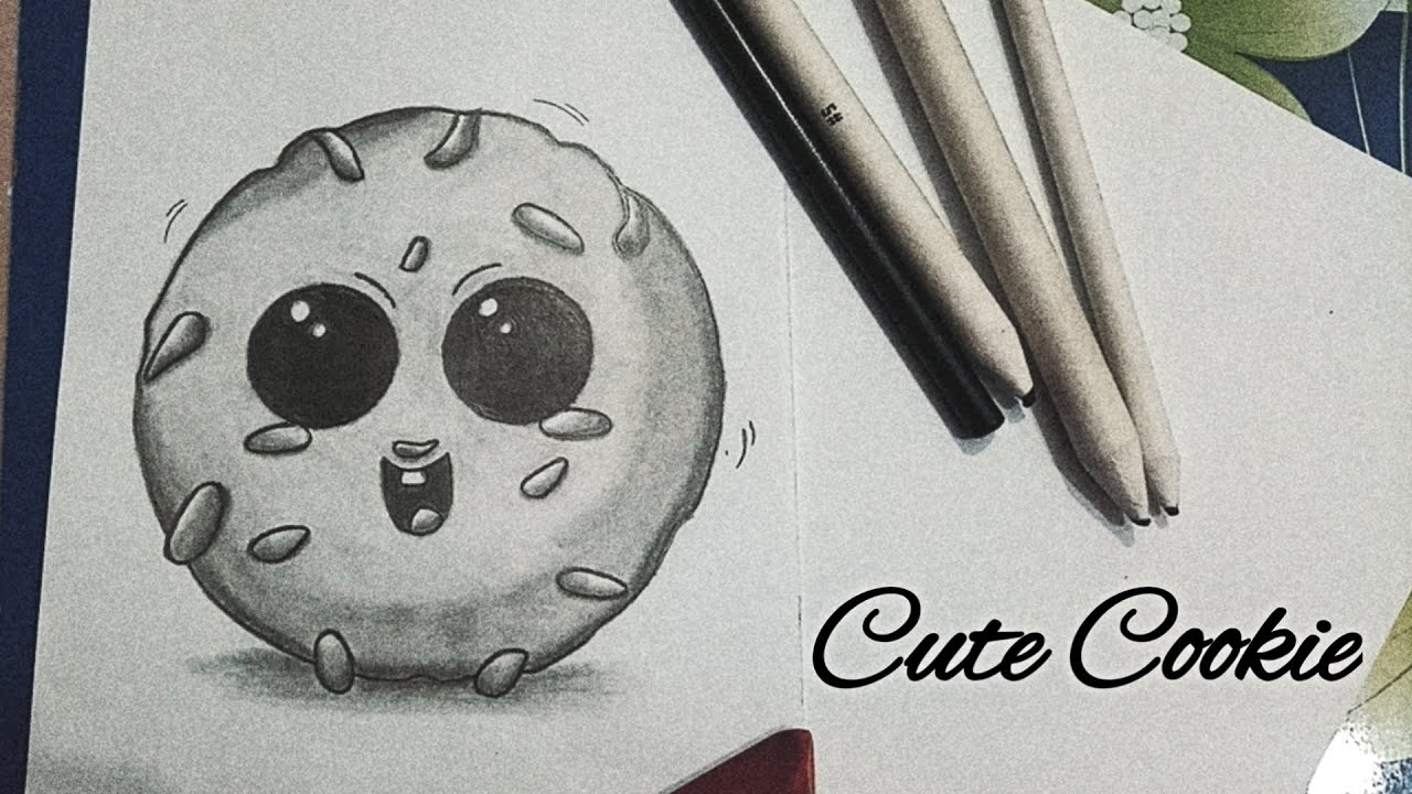 Sketch of Cute Cookie | Sketch of Cute Cookie step by step for ...