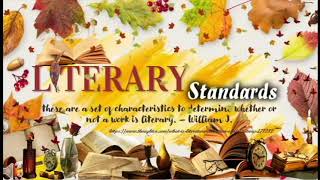 Introduction to Literature: Literary Standards (Part 3)