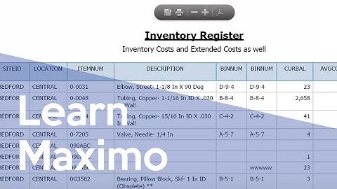 IBM Maximo 7.5: Cognos Reporting With Query Studio