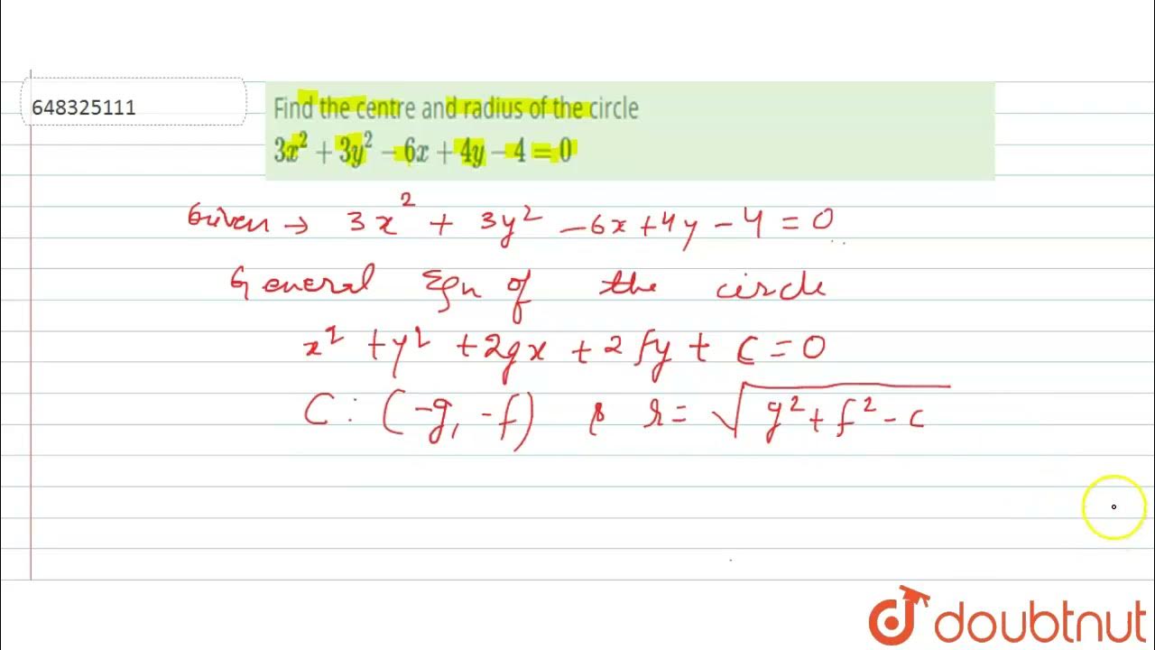 find-the-centre-and-radius-of-the-circle-3x-2-3y-2-6x-4y-4
