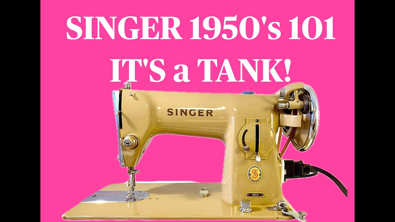 Vintage Singer 191u. How to thread, wind the bobbin & start sewing
