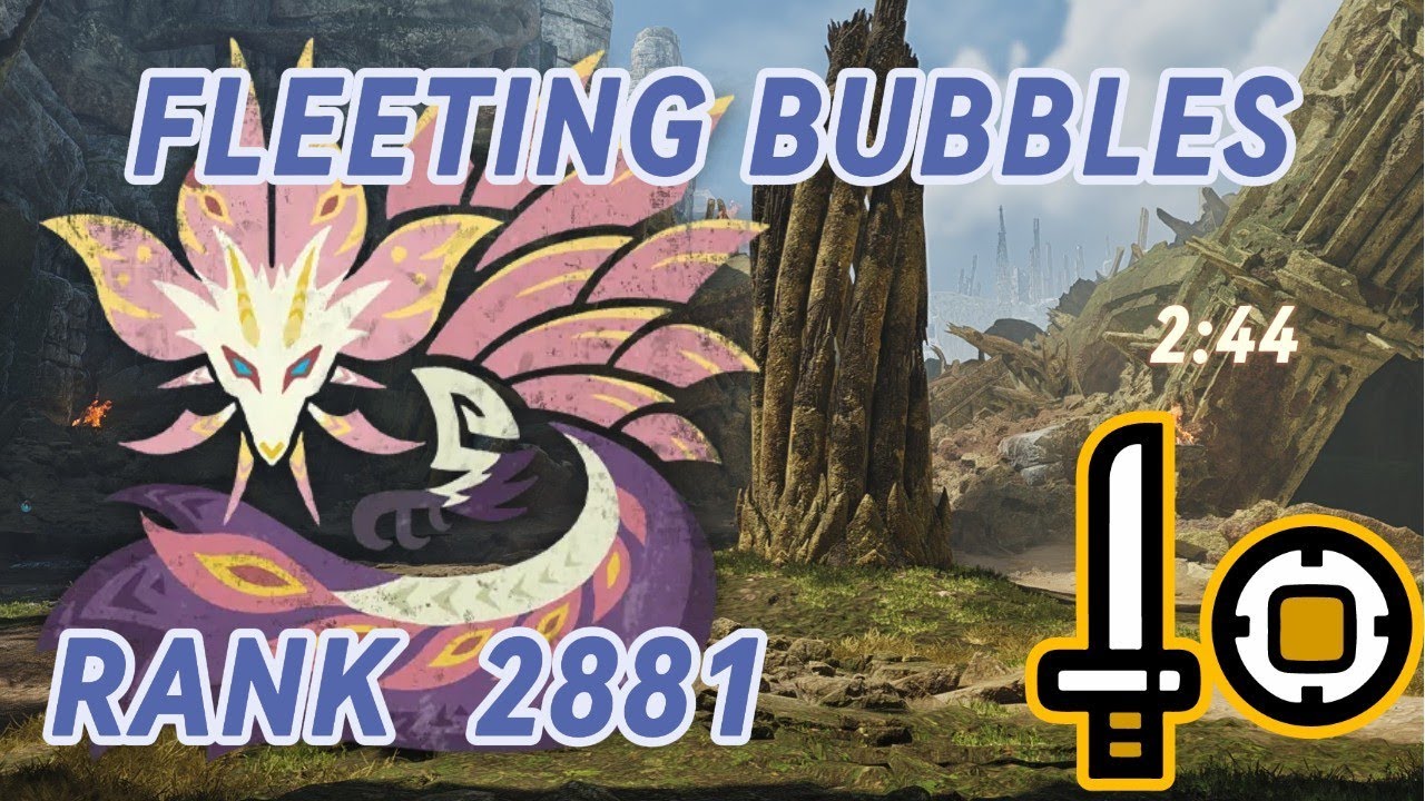 2:44 Fleeting Bubbles Solo Sword and shield speed-run