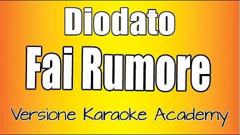 Diodato - Fai rumore (Versione Karaoke Academy Italia) Sanremo 2020