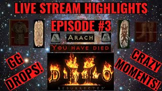 Diablo 2 Resurrected. D2R Online Stream Highlights Episode 3 (GG Charm And Finally Eth Treks)