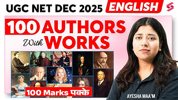 UGC NET English Literature Classes 2025 | Important Authors For UGC NET English By Ayesha Mam