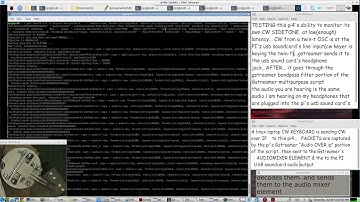 Raspberry Pi CW Keyer setup for iambic paddles - monitor sidetone on the Pi & RX CW Over iP from OP