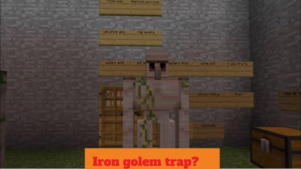 Iron golems IN Minecraft saw trap. YouTube