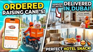Ordering Raising Cane's to My Dubai Hotel... via Talabat! 🍗🚴‍♂️