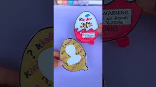 DIY Kinder joy with paper #shorts #tonniartandcraft #youtubeshorts #love #art#craft