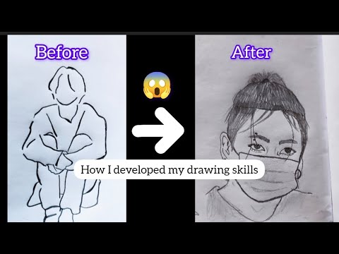 How I developed my drawing skills😱👍||how to draw a perfect drawing||face drawing#viral#bts#drawing