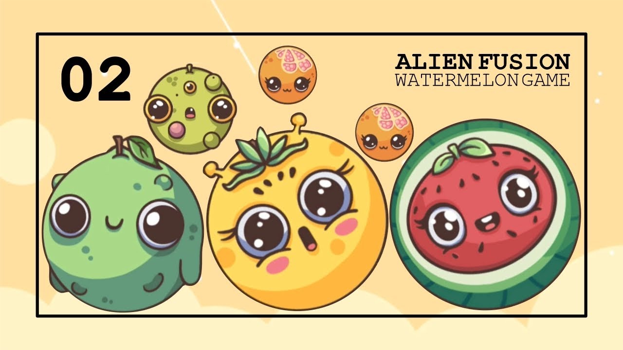 Alien Fusion: Watermelon Game • Gameplay 02 • Strange Fruits Theme