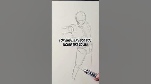 How to Draw Powerful Dynamic Poses in 15 seconds #shorts