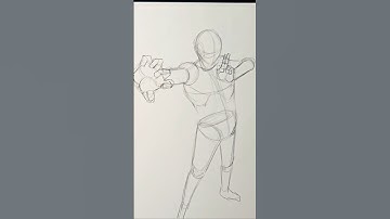 How to Draw Powerful Dynamic Poses in 15 seconds #shorts