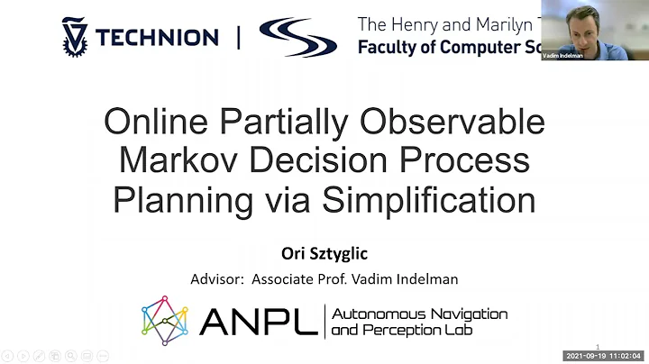 "POMDP Planning via Simplification" (MSc seminar by Ori Sztyglic)
