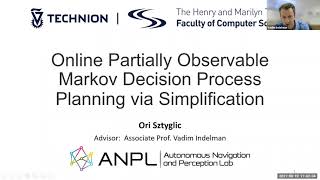 POMDP Planning via Simplification (MSc seminar by Ori Sztyglic)
