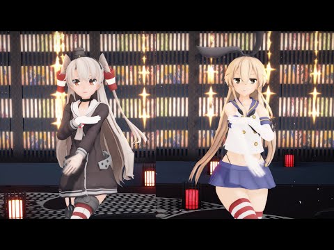 【MMD】Hand in Hand 島風 x 天津風【紳士向け】