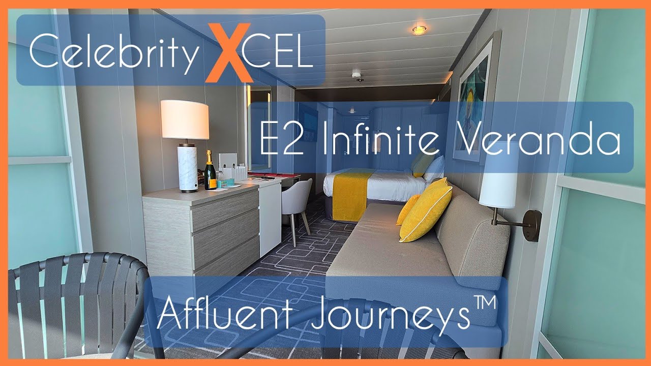 Каюта Celebrity XCEL E2 Edge с экскурсией по бесконечной веранде