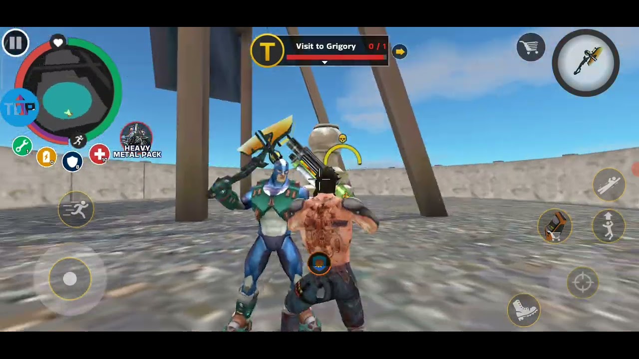 Rope Hero saves arctica from grigory 