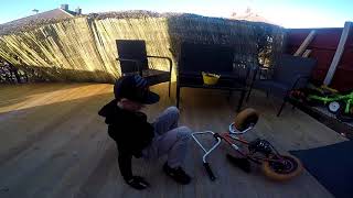 Josh riding his mini rocket bmx and scooter mini clip with rampage ramps screenshot 4